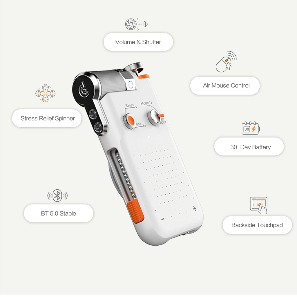 Cheerplay Air Mouse & Phone Remote Control for Android IOS Bluetooth Touchpad Page Turner Volume Control for Scrolling with Fidget Feature
