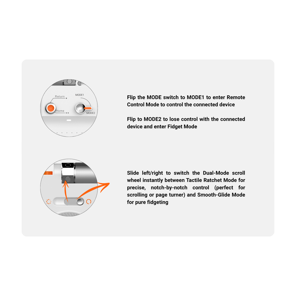Cheerplay Air Mouse & Phone Remote Control for Android IOS Bluetooth Touchpad Page Turner Volume Control for Scrolling with Fidget Feature