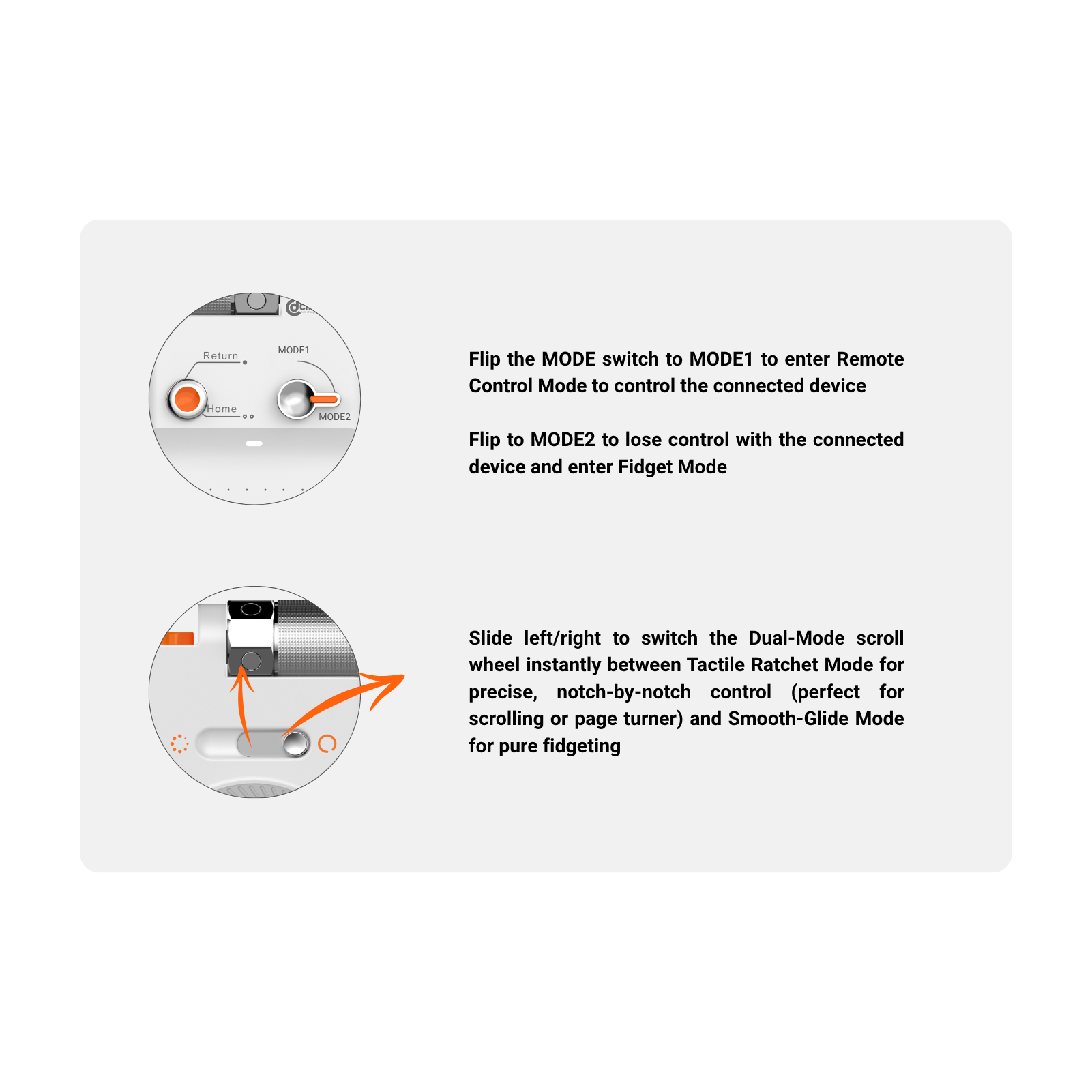 Cheerplay Air Mouse & Phone Remote Control for Android IOS Bluetooth Touchpad Page Turner Volume Control for Scrolling with Fidget Feature