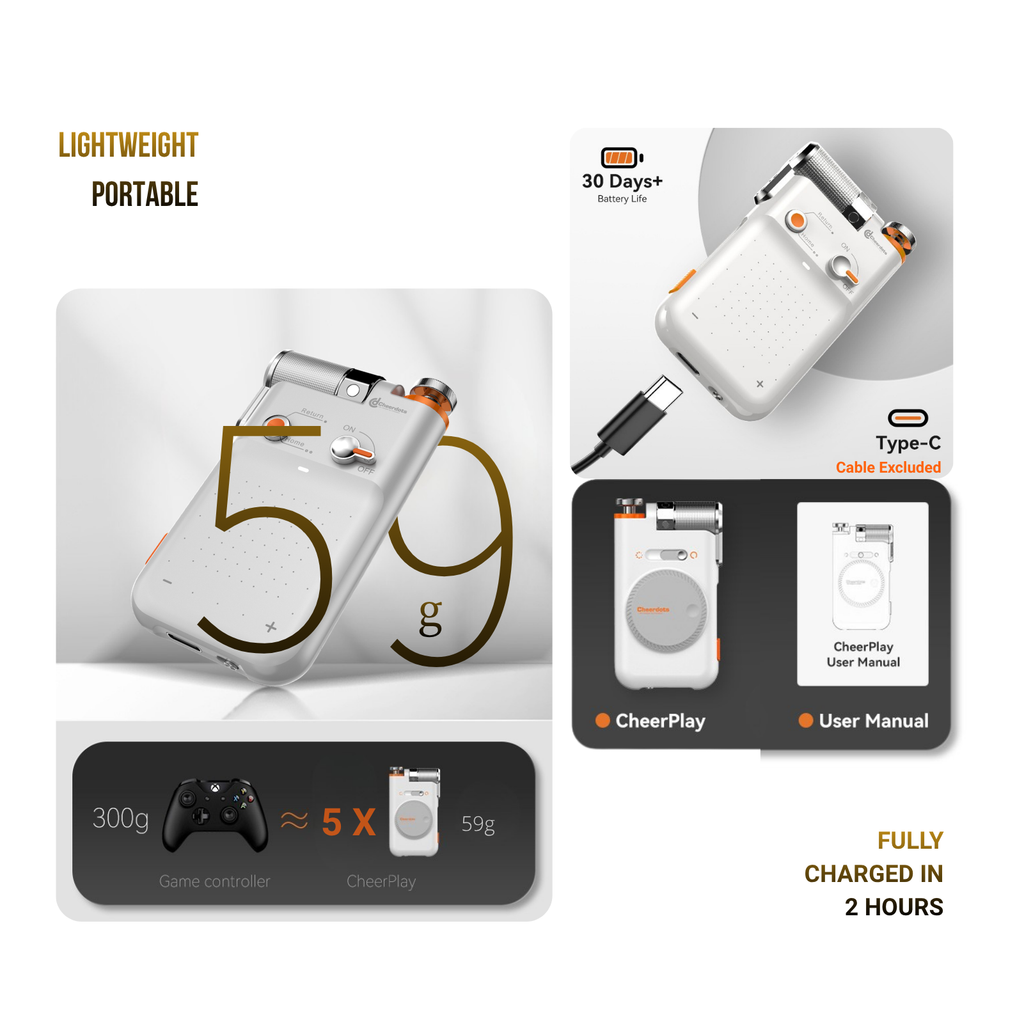Cheerplay Air Mouse & Phone Remote Control for Android IOS Bluetooth Touchpad Page Turner Volume Control for Scrolling with Fidget Feature